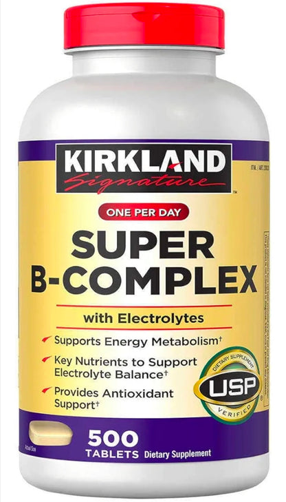Kirkland Signature Super B-Complex with Electrolytes (500 Tablets)