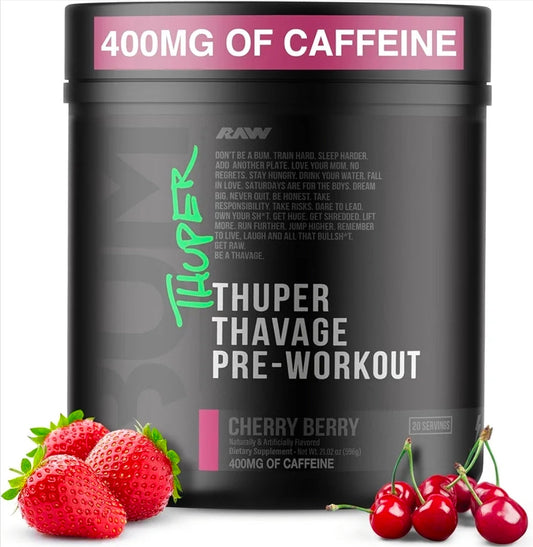 RAW Thuper Thavage Pre-Workout Cherry Berry