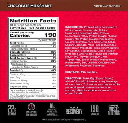 BSN SYNTHA-6 Whey Protein Powder with Micellar Casein, Milk Protein Isolate, Chocolate Milkshake, 48 Servings (Packaging May Vary)