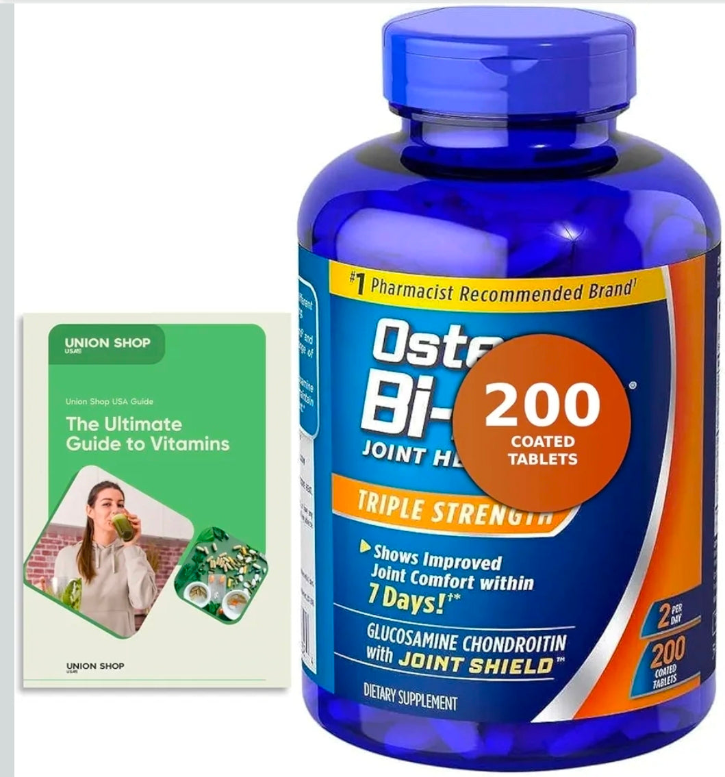 Glucosamine Chondroitin Bi Flex Tripple Strength Supplement, 3 Month Supply, 200 Count