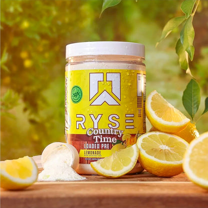 RYSE BCAA Focus Powder - Country Time Lemonade - BCAA Supplement with Electrolytes, Natural Caffeine & Cognizin Supports for Hydration, Recovery, Energy, and Focus for Men & Women - 30 Servings