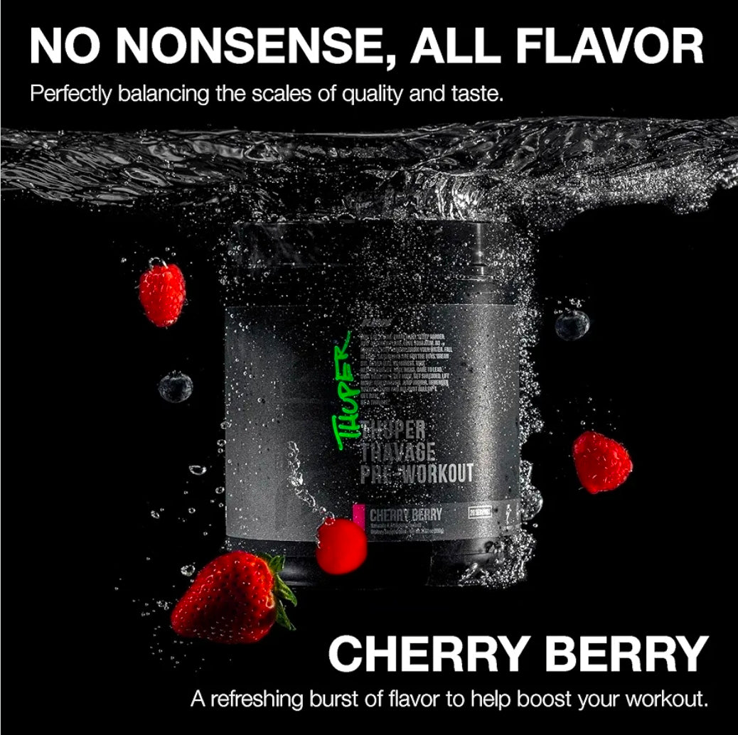 RAW Thuper Thavage Pre-Workout Cherry Berry