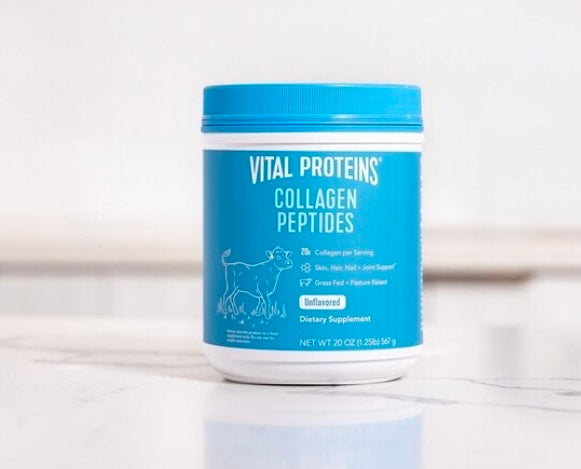 Vital Proteins Grass Fed Collagen Peptides Powder, Supports Hair, Skin, Nails, Bones, and Joints Health, Hydrolyzed Peptides - Zero Sugar, Unflavored, 20oz