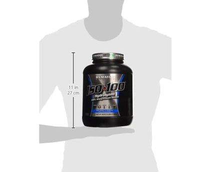 Dymatize ISO100 Whey Protein Powder Isolate, Vanilla, 25g of Protein, 3 Pound, 5.5g BCAAs, Less Than 120 Cal., Gluten Free, 1g Fat, 1g Sugar, 2g Carb (45 Servings)