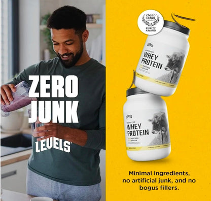 Levels Grass Fed Whey Protein Powder, No Artificials, 24G of Protein, Vanilla Bean, 2LB