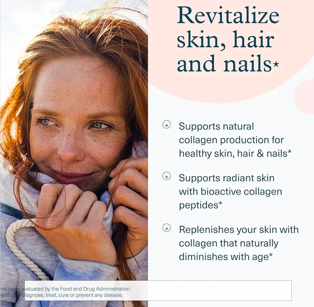 Youtheory Advanced Collagen - 6,000 mg Hydrolyzed Collagen Peptides - Includes Antioxidants & Contains Vitamin C - Hair Growth, Nails, Joint Health & Bone Support* - 290 Tablets (48-Day Supply)