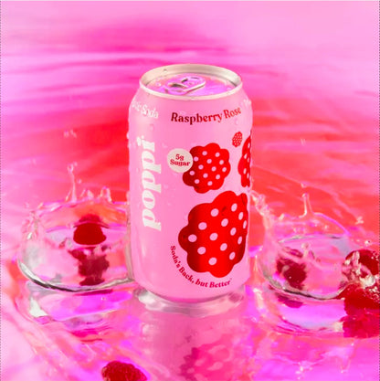 Poppi Raspberry Rose Prebiotic Beverage - 12 fl oz Can