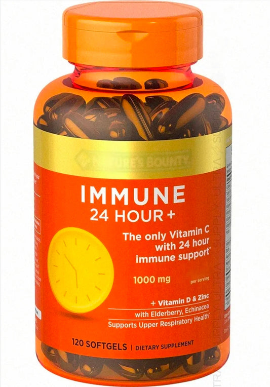 Nature’s Bounty Immune 24 Hour Immune Support Softgels, 1000mg Vitamin C, 120 Ct