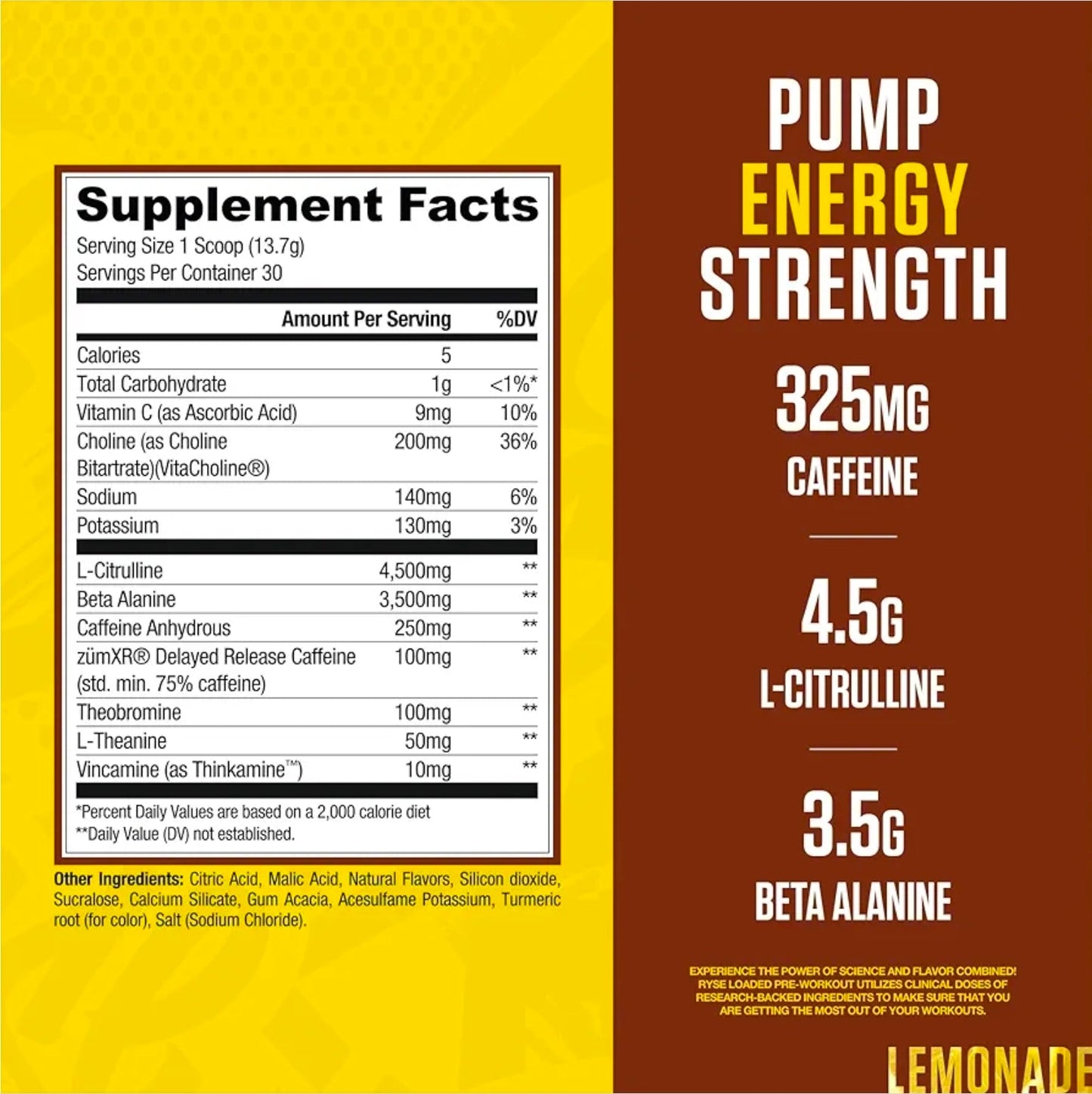 RYSE BCAA Focus Powder - Country Time Lemonade - BCAA Supplement with Electrolytes, Natural Caffeine & Cognizin Supports for Hydration, Recovery, Energy, and Focus for Men & Women - 30 Servings