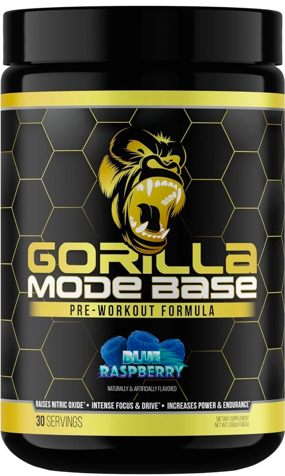 Gorilla Mode Base Pre-workout Blue raspberry