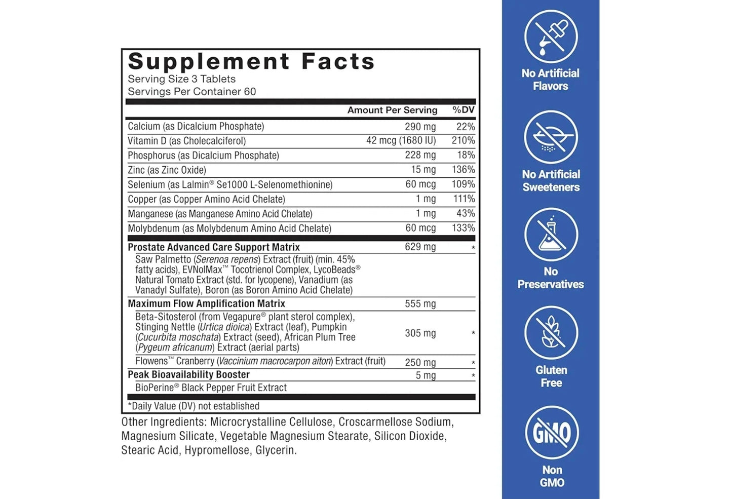 Force Factor Prostate Advanced, Health Supplement for Men for Reducing Nighttime Bathroom Trips, Bladder & Urinary Relief, with Saw Palmetto, Beta-Sitosterol, 180 Tablets (1-Pack)