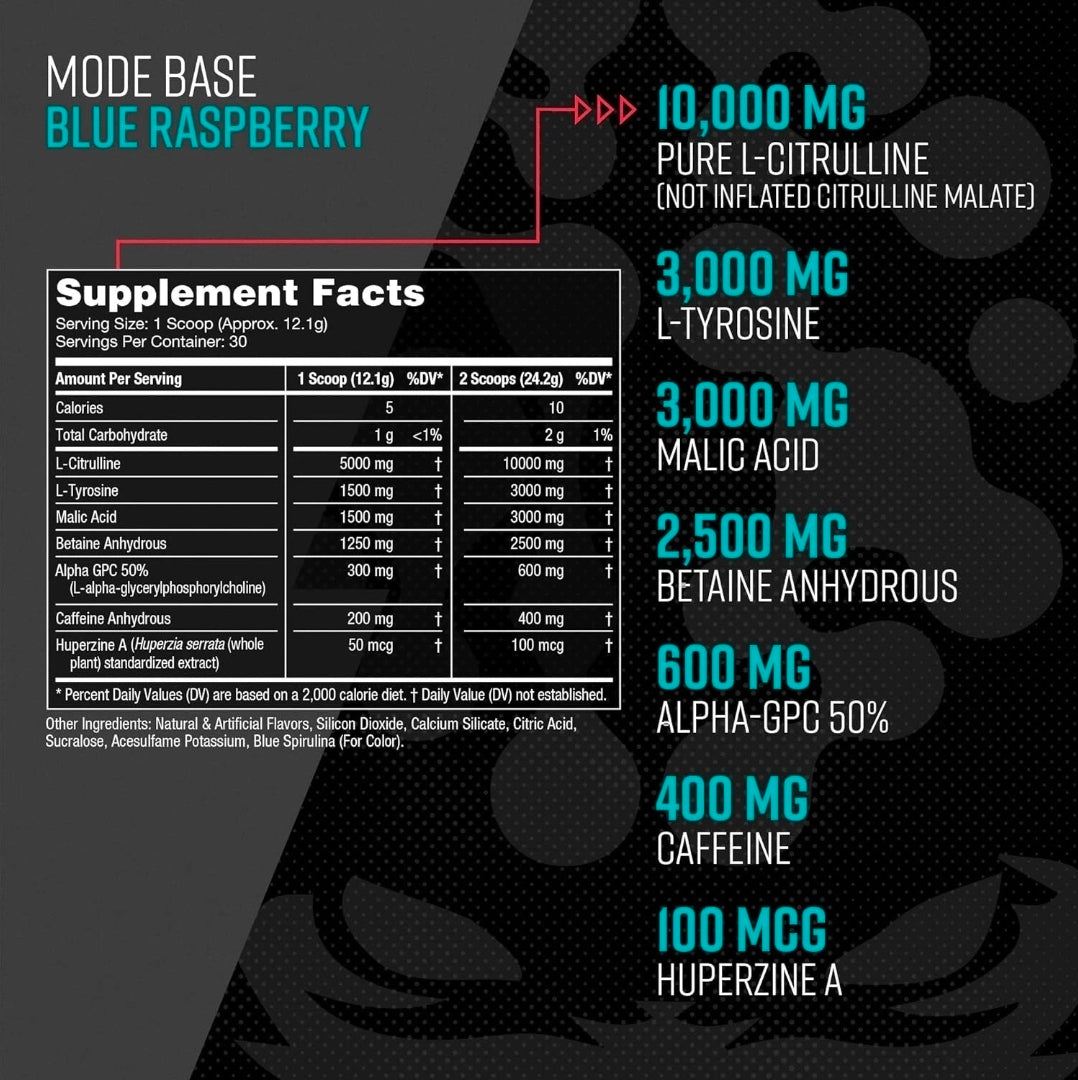 Gorilla Mode Base Pre-workout Blue raspberry