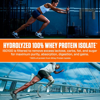 Dymatize x Cocoa Pebbles ISO100 Whey Protein Powder Isolate, 25g of Protein, 5.5g BCAAs, 120 Cal., Gluten Free, 1g Fat, 1g Sugar, 2g Carb (42 Servings)