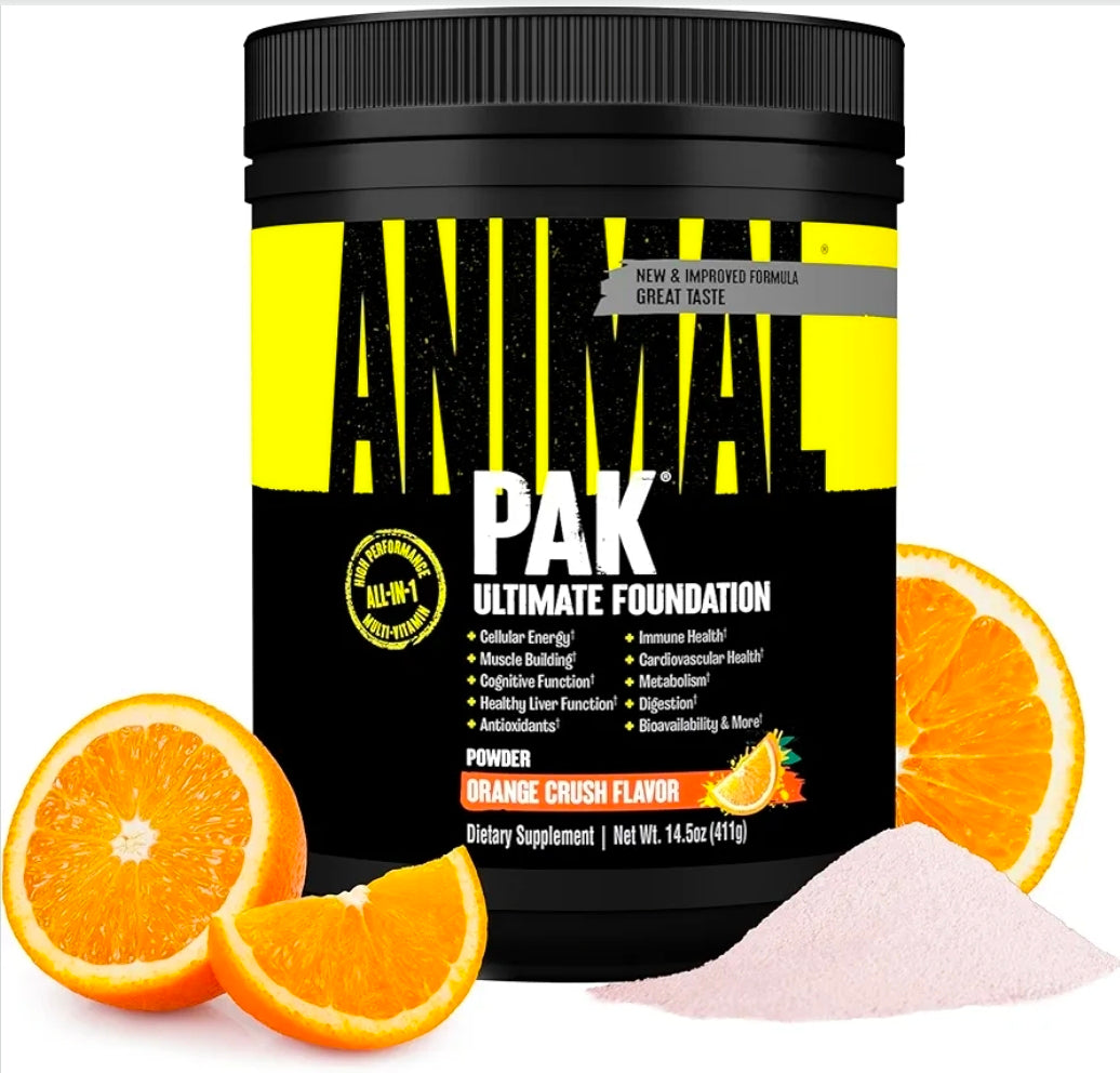 Animal Pak - Convenient All-in-One Vitamin & Supplement Powder - Zinc, Vitamins C, B, D, Amino Acids, Immune Support, Digestive Enzymes, and More - Daily Multivitamin for Women & Men - 60 Scoops