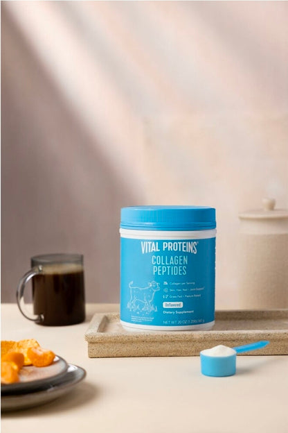 Vital Proteins Grass Fed Collagen Peptides Powder, Supports Hair, Skin, Nails, Bones, and Joints Health, Hydrolyzed Peptides - Zero Sugar, Unflavored, 20oz