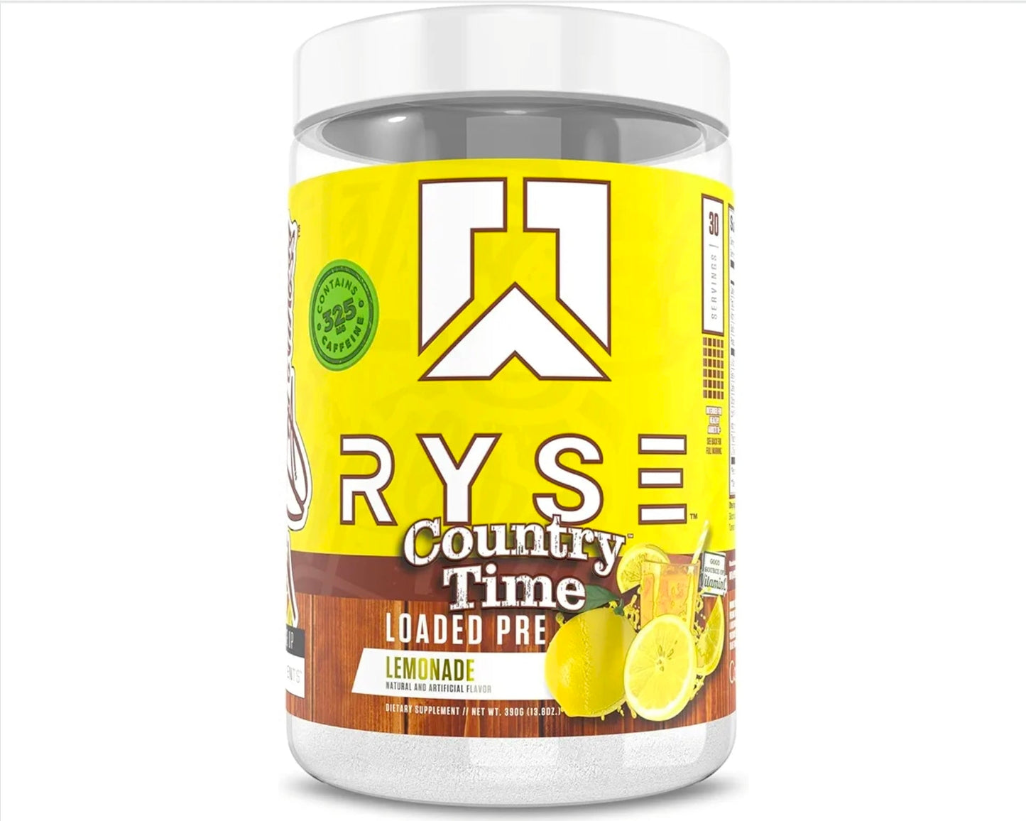 RYSE BCAA Focus Powder - Country Time Lemonade - BCAA Supplement with Electrolytes, Natural Caffeine & Cognizin Supports for Hydration, Recovery, Energy, and Focus for Men & Women - 30 Servings