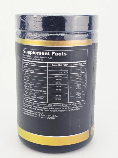 Gorilla Mode Base Pre-workout cherry blackout