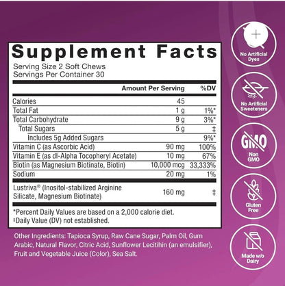 Force Factor Hair Growth Accelerator Multivitamin for Women & Men, with Lustriva, Biotin, Horsetail & Vitamins A, B12, C, D & E for Thicker Hair, Healthier Skin & Nails, 90 Capsules