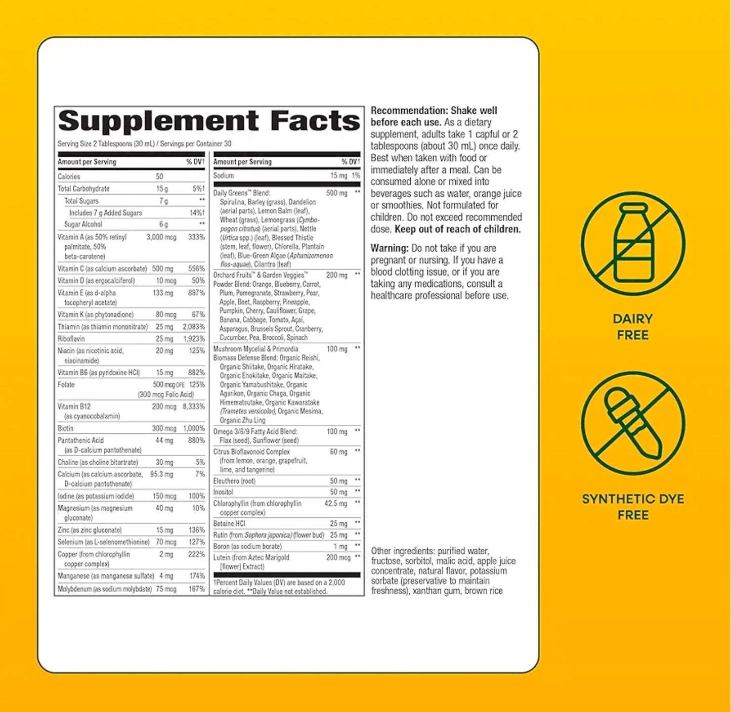 Nature’s Way Alive! Max Potency Complete Liquid Multivitamin, Liquid Vitamin Promotes Energy Metabolism, Heart & Muscle Function* with Vitamins A, B, C, D, Multivitamins for Women & Men, 30.4 Fl Oz
