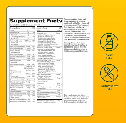 Nature’s Way Alive! Max Potency Complete Liquid Multivitamin, Liquid Vitamin Promotes Energy Metabolism, Heart & Muscle Function* with Vitamins A, B, C, D, Multivitamins for Women & Men, 30.4 Fl Oz