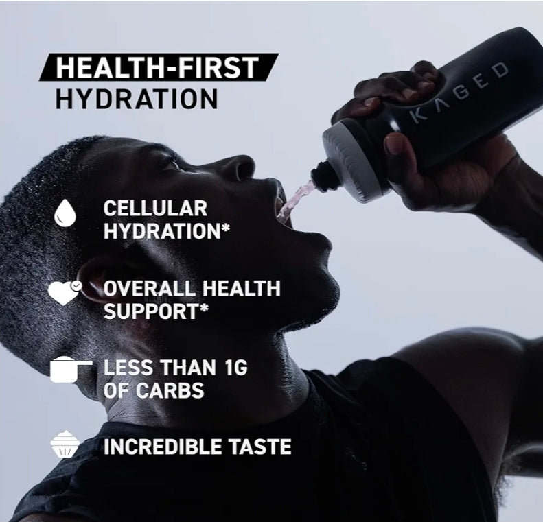 Kaged Hydration Electrolytes Powder | Fruit Punch | Hydra-Charge Sports Drink Mix | Pre, Post, Intra Workout | Low Carb, Vegan, Gluten Free | Supplements for Men & Women | 60 Servings
