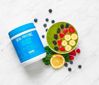 Vital Proteins Grass Fed Collagen Peptides Powder, Supports Hair, Skin, Nails, Bones, and Joints Health, Hydrolyzed Peptides - Zero Sugar, Unflavored, 20oz