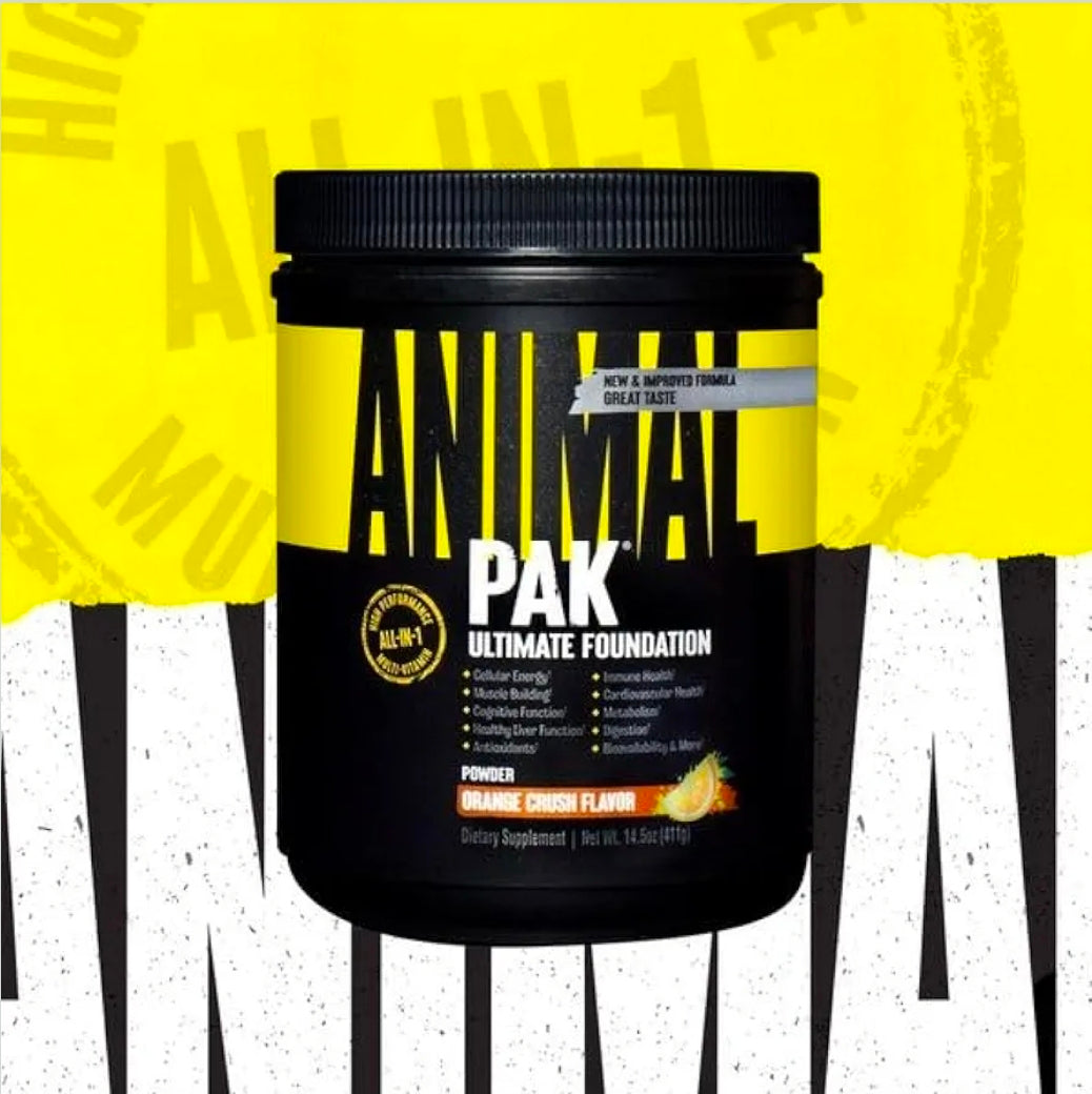 Animal Pak - Convenient All-in-One Vitamin & Supplement Powder - Zinc, Vitamins C, B, D, Amino Acids, Immune Support, Digestive Enzymes, and More - Daily Multivitamin for Women & Men - 60 Scoops
