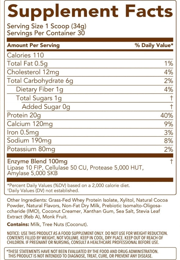 Clean Simple Eats 30 Servings Protein Chocolate Batter