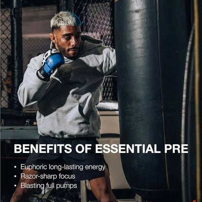 RAW Essential Pre-Workout Powder (Orange) - Chris Bumstead Sports Nutrition Supplement for Men & Women - Preworkout Energy Powder with Caffeine, L-Citrulline, L-Tyrosine, & Beta Alanine Blend