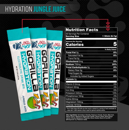 Gorilla Hydration Electrolyte Drink Mix jungle juice