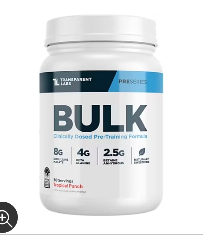 Transparent Labs Stim-Free Pre-Workout - Caffeine & Stim Free Pre Workout Powder for Men and Women with Beta Alanine Powder, Citrulline Malate, & elevATP - 30 Servings, Tropical Punch