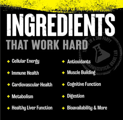 Animal Pak - Convenient All-in-One Vitamin & Supplement Powder - Zinc, Vitamins C, B, D, Amino Acids, Immune Support, Digestive Enzymes, and More - Daily Multivitamin for Women & Men - 60 Scoops