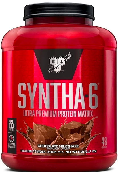 BSN SYNTHA-6 Whey Protein Powder with Micellar Casein, Milk Protein Isolate, Chocolate Milkshake, 48 Servings (Packaging May Vary)
