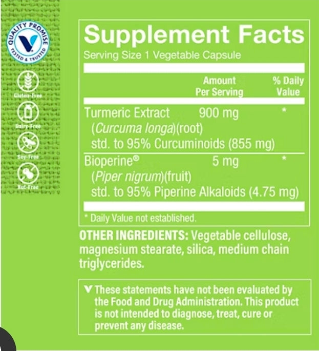 The Vitamin Shoppe Triple Strength Turmeric with Curcumin 900mg, Supports Joint Mobility, Provides Antioxidant Benefits & Includes 5mg Bioperine for Nutrient Absorption (240 Vegetarian Capsules)