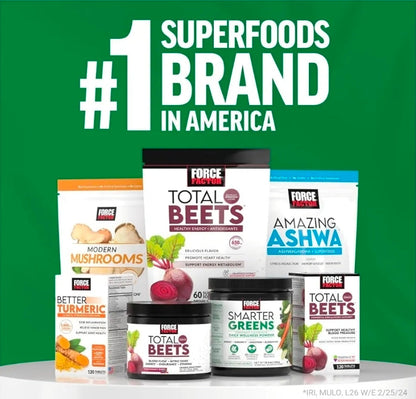 FORCE FACTOR Smarter Greens Superfoods + Energy Powder to Boost Energy & Support Digestion, Gut Health, Bloating, Greens Powder with Digestive Enzymes, Probiotics & Prebiotics, Lemon Lime, 30 Servings