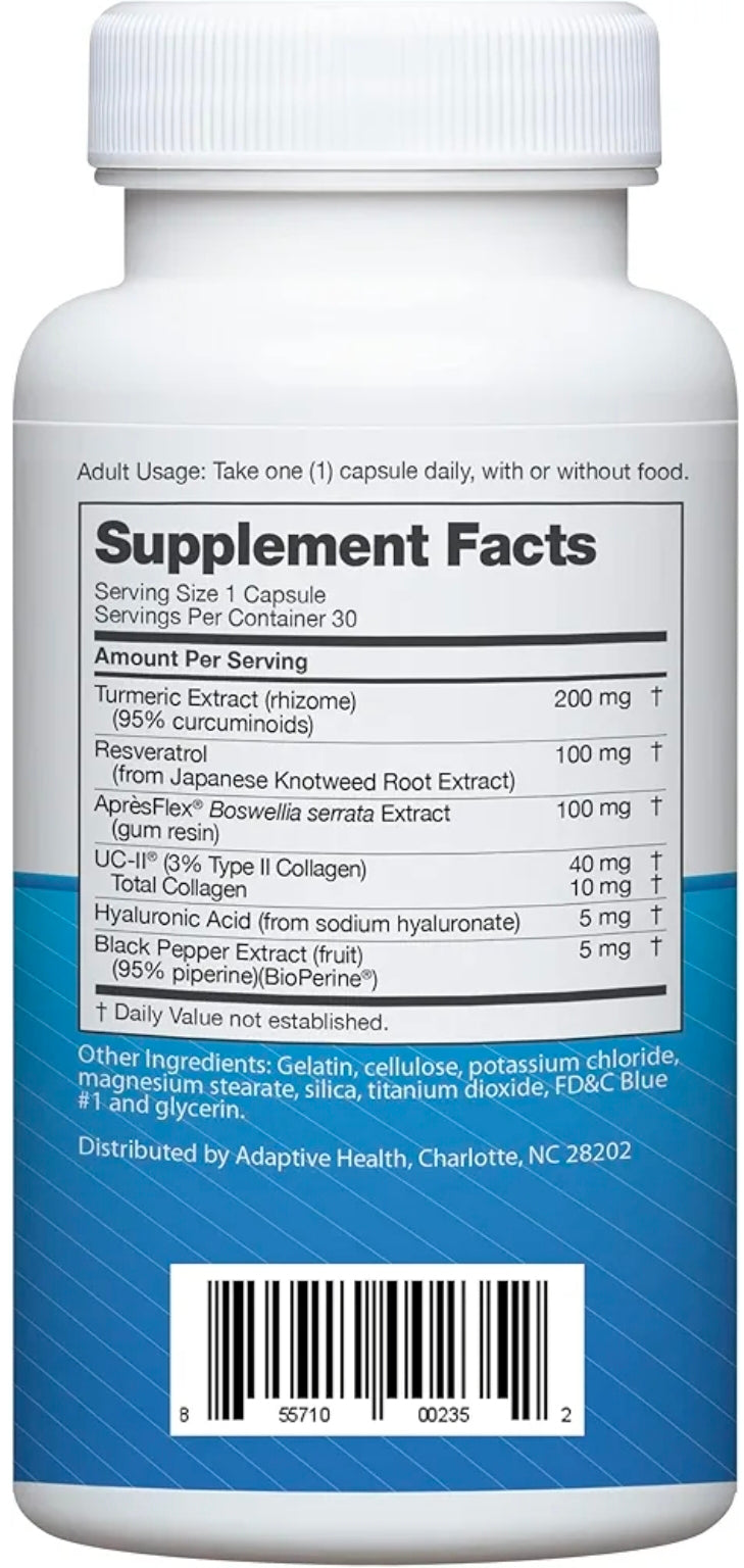 Instaflex Advanced Joint Support Supplement - Turmeric, Resveratrol, Boswellia Serrata Extract, BioPerine, UC-II Collagen- 30 Count