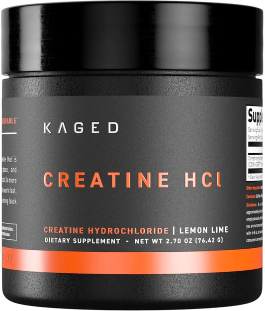 Kaged Creatine HCl Powder | 7X Concentrated vs Mono | Muscle Building & Recovery | High Absorption | No Bloating | Creatine for Men & Women | Vegan, Gluten Free | Lemon Lime | 75 Servings