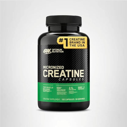 Optimum Nutrition Micronized Creatine Monohydrate Capsules, Keto Friendly, 2500mg, 100 Capsules