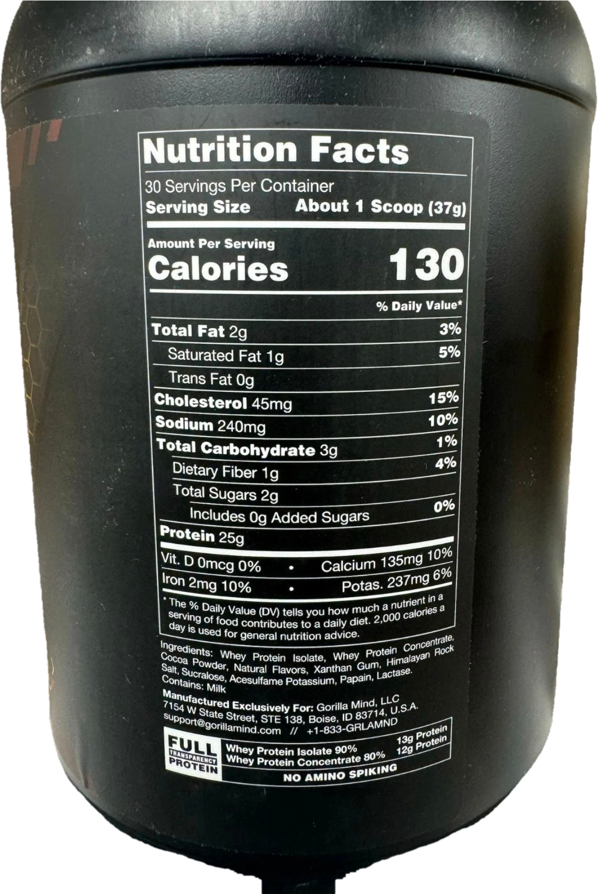 Gorilla Mode Premium Whey Protein - Milk Chocolate 30 Servings 1,110G / 2.45LB