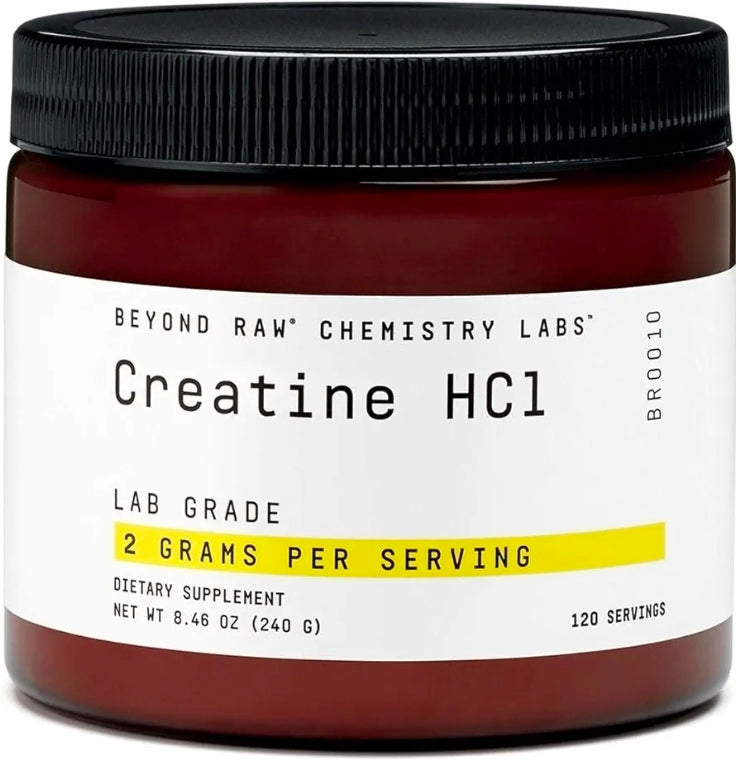 BEYOND RAW Science-Backed Creatine HCl Powder, Lab Grade, for Muscle Strength and Growth, Energy Production, Athletic Performance, Cognitive Support, Cellular Hydration, 120 Servings